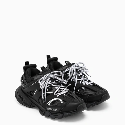 Shop Balenciaga Black And White Track Sneakers