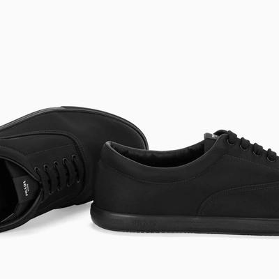 Prada Black Slip-on Sneakers In Black