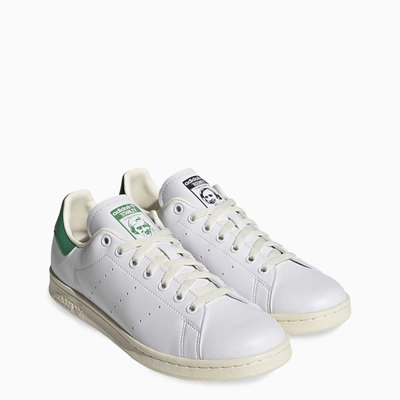 Shop Adidas Originals White/green/blue Stan Smith Sneakers