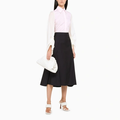 Shop Jil Sander Black Asymmetric Skirt In Blue