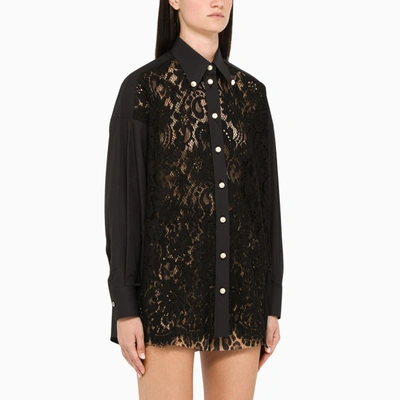 Shop Dolce & Gabbana Black Lace Shirt