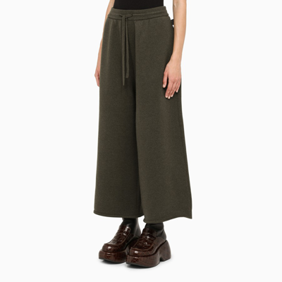 Shop Loewe Khaki Cashmere Trousers In Green