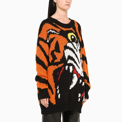 Dsquared2 Tiger Sweater In Wool And Cashmere In Multicolor