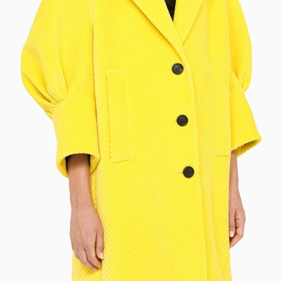 Shop Prada Oversize Yellow Coat