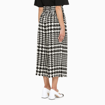 Shop Dolce & Gabbana Glen Plaid Tweed Culottes In Multicolor