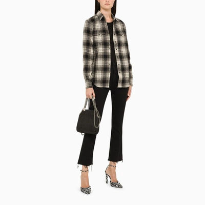 Shop Saint Laurent Checked Western Shirt In Multicolor