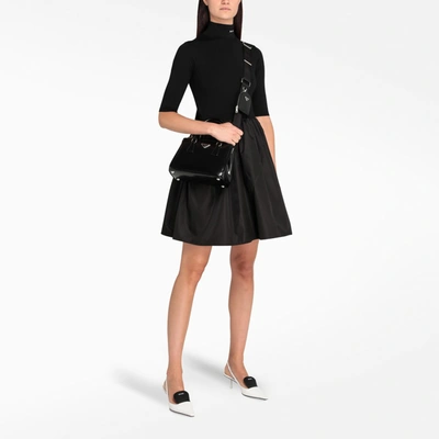 Shop Prada Re-nylon Gabardine Dress In Black