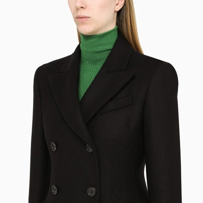 Shop Sportmax Black Reeneb Double-breasted Coat