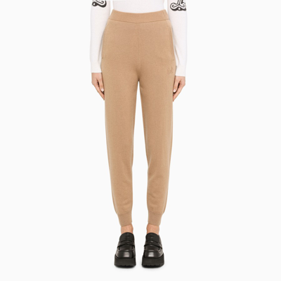 Shop Max Mara Camel Jogging Trousers In Beige