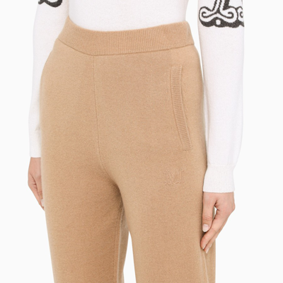 Shop Max Mara Camel Jogging Trousers In Beige