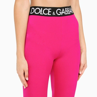 Shop Dolce & Gabbana Pink Leggings Trousers