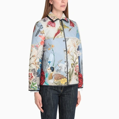 Shop Ferragamo Blue/multicolour Reversible Jacket