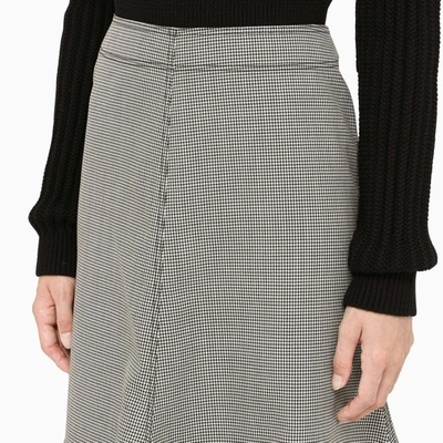 Shop Loewe Black And White Flared Skirt In Multicolor