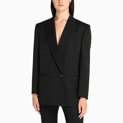 Shop Alexander Mcqueen Black Double-breasted Blazer