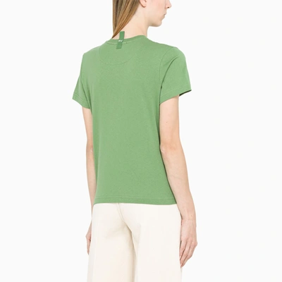 Shop Marc Jacobs Green T-shirt With Contrasting Logo Lettering