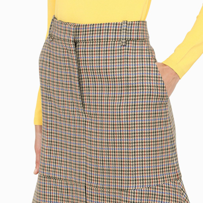 STELLA MCCARTNEY PLAID FLARED LONG SKIRT 603971SSA37-J-STELL-2567