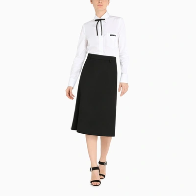 Shop Prada Black Pencil Skirt