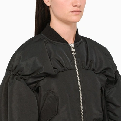 Shop Alexander Mcqueen Black Couture Bomber Jacket