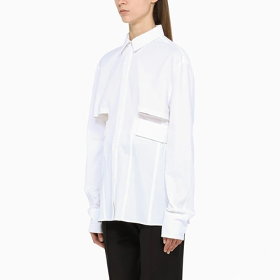 Shop Givenchy White Shirt With Graphic Inserts