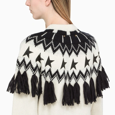 Shop Golden Goose White And Blue Fair Isle Deidra Pullover