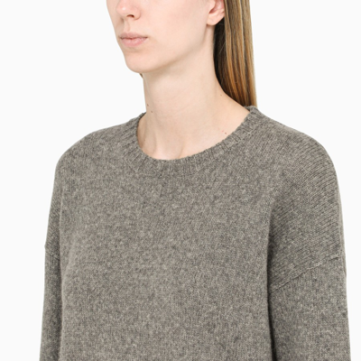 Shop Roberto Collina Grey Wool Blend Crewneck Sweater