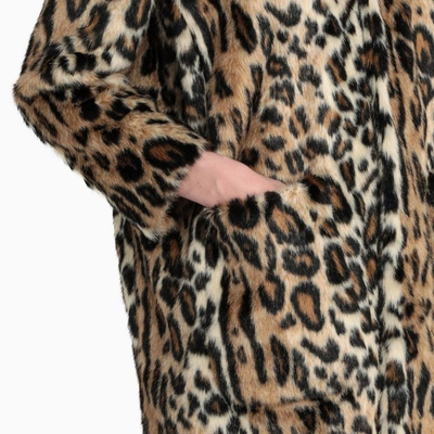 Shop Dsquared2 Faux Leopard Fur In Multicolor