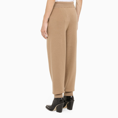 Shop Burberry Camel Josee Jogging Trousers In Beige