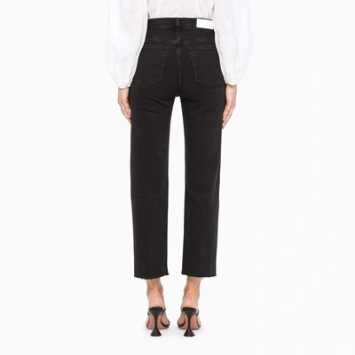 Shop Re/done Black Cropped Trousers