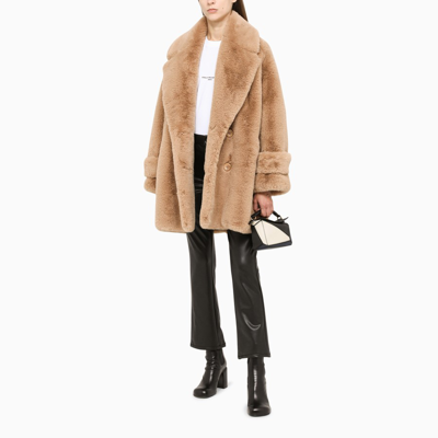 Shop Swd By S.w.o.r.d. Camel Teddy Coat In Brown