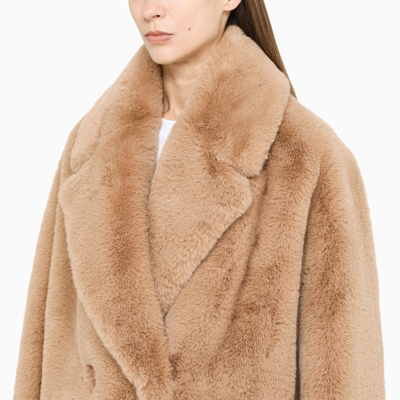 Shop Swd By S.w.o.r.d. Camel Teddy Coat In Brown