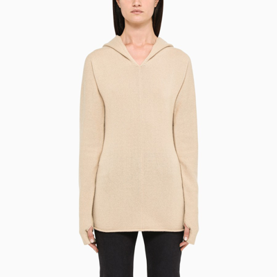 SPORTMAX SAND CENTRO HOODED SWEATER CENTROWS-J-SPORM-007