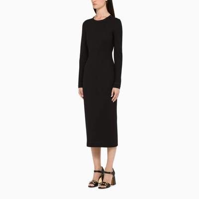 Shop Dolce & Gabbana Black Longuette Dress