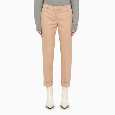 Shop Golden Goose Pink Daria Regular Trousers In Brown