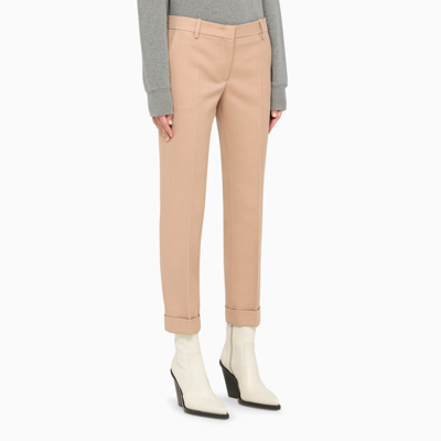 Shop Golden Goose Pink Daria Regular Trousers In Brown