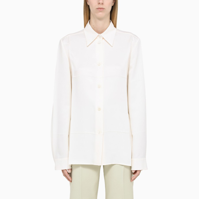 Shop Jil Sander Light Beige Long Sleeve Shirt