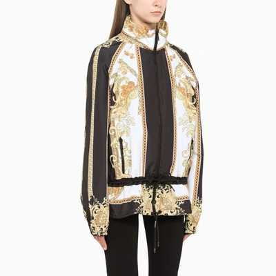 Shop Versace Barocco-print Field Jacket In Black