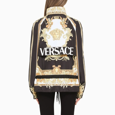 Shop Versace Barocco-print Field Jacket In Black