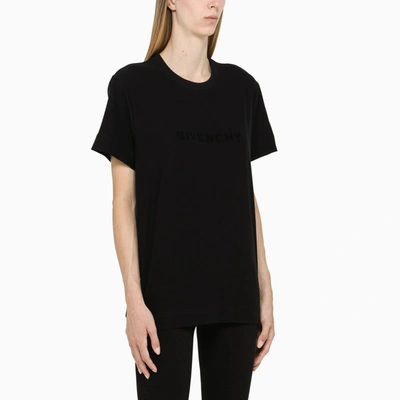 Shop Givenchy Black Logo-print T-shirt
