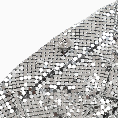 Shop Paco Rabanne Necklace In Silver Mesh In Metal