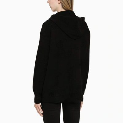 Shop Givenchy Black 4g-print Zipped Hoodie