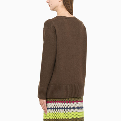 Shop Vince Brown Cashmere V-neck Sweater