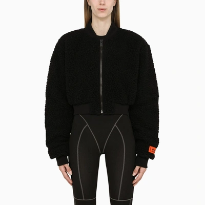 Shop Heron Preston Black Pile Bomber Jacket