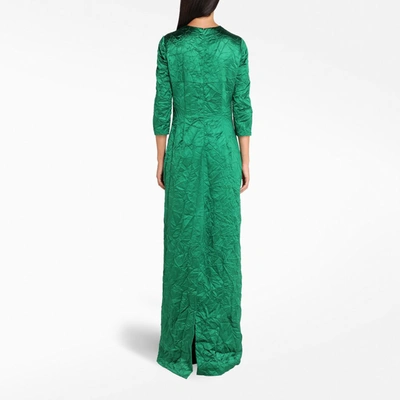 Shop Miu Miu Green Long Dress