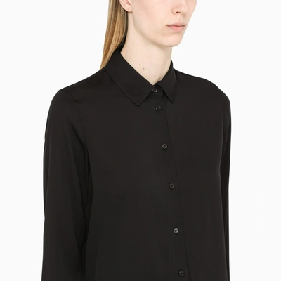 Shop Vince Black Silk Shirt