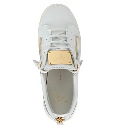 Shop Giuseppe Zanotti Bucks Low-top Leather Sneakers In White