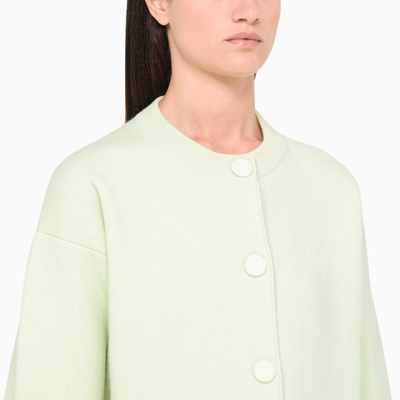 Shop Jil Sander Green Short Cardigan Pullover