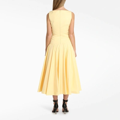 Shop Alexander Mcqueen Yellow Flared Dress