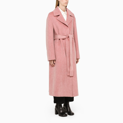 Shop Jil Sander Pink Single-breasted Coat