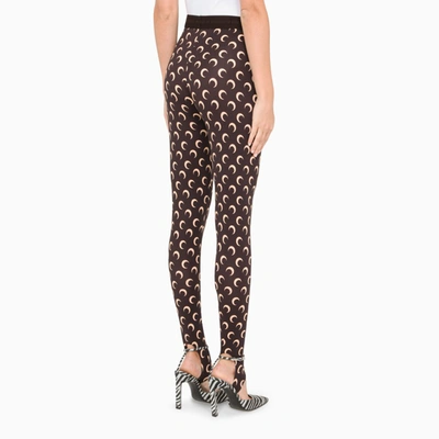 MARINE SERRE BROWN ALL OVER MOON LEGGINGS P111ICONWFW21NY-J-MARIS-08
