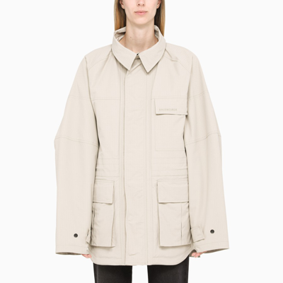 BALENCIAGA BEIGE OVERSIZED PARKA JACKET 663016TKO31-J-BALEN-9710